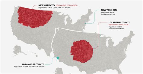 These maps show the extreme variations of US population density.